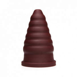 Tantus Cone Ripple Firm - Oxblood