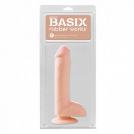 Basix 8in. Dong w/Suction Cup Flesh