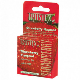 Trustex: Strawberry Condom 3pk