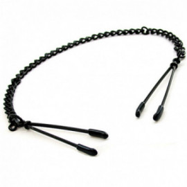 H2H Nipple Clamps Tweezer W/Chain (Blk)