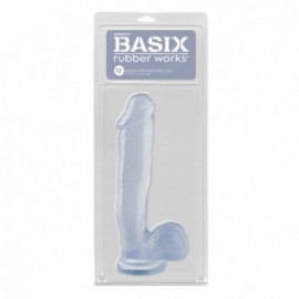 Basix 12in. Dong w/Suction Cup Clear