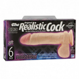 Realistic Cock - UR3 Vibrating 6in White