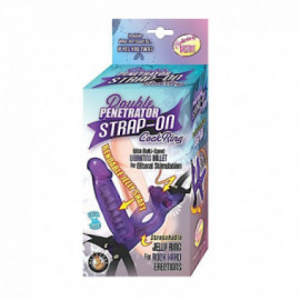 Double Penetrator Strap-On C-Ring (Purp)