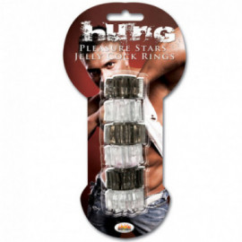 Hung Pleasure Stars Black/Clear (6pk)