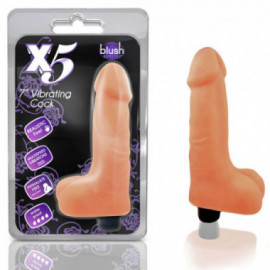 X5 Plus - 7in vibrating cock - beige